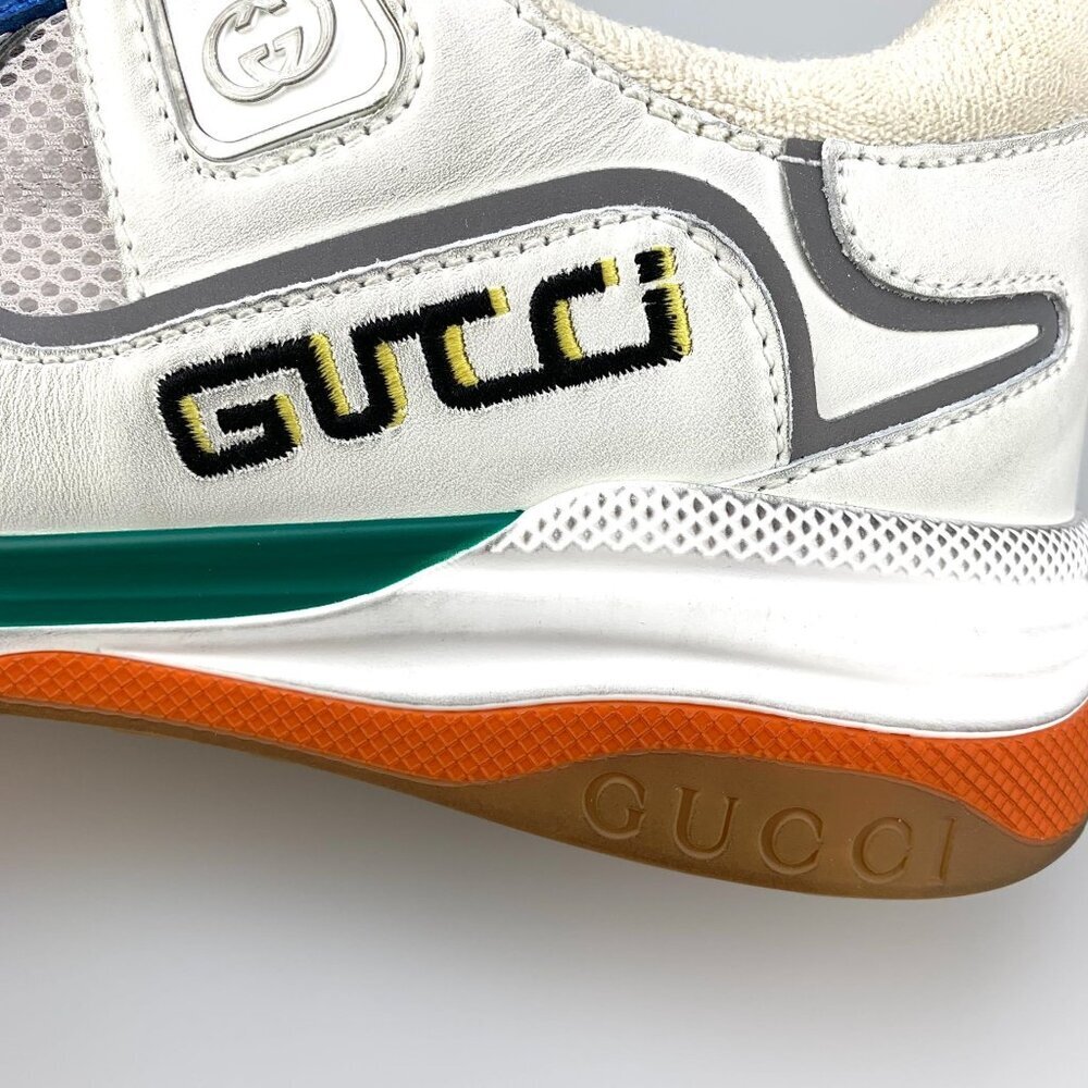 NIB Gucci Ultrapace Panelled Sneakers In White Size 6 - Picture 8 of 15